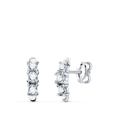 18K PENDIENTES ORO BLANCO...