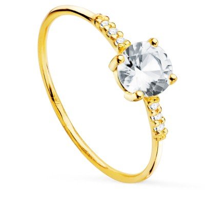 18K SOLITARIO ORO AMARILLO...