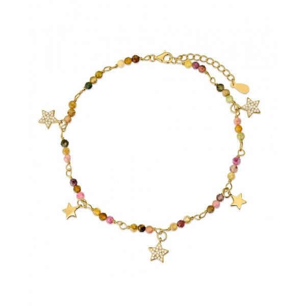 Tobillera chapada estrellitas