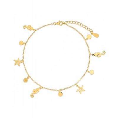 Tobillera de plata chapada...