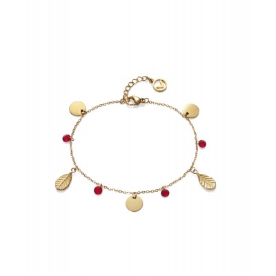 PULSERA DORADA HOJAS VICEROY