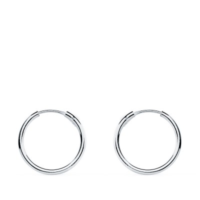 18K AROS ORO BLANCOS HUECOS...