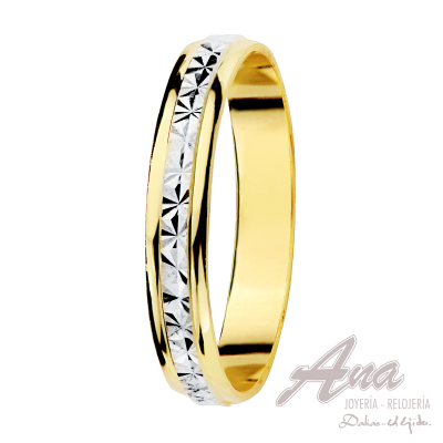 9K ALIANZA ORO BICOLOR...
