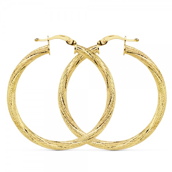 18K AROS ORO AMARILLO HUECOS...