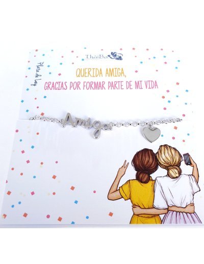 PULSERA AMIGA PLATA DE LEY...