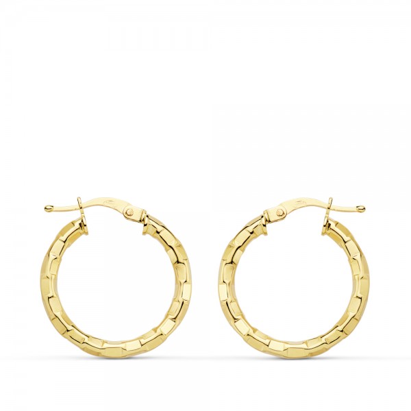 18K AROS ORO AMARILLO HUECOS...