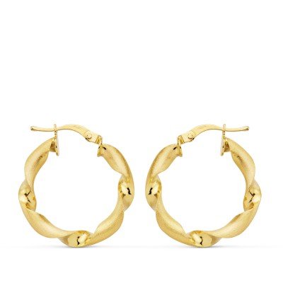 18K AROS ORO AMARILLO MATE...
