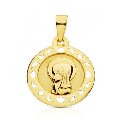 9K MEDALLA VIRGEN NIÑA 18 MM