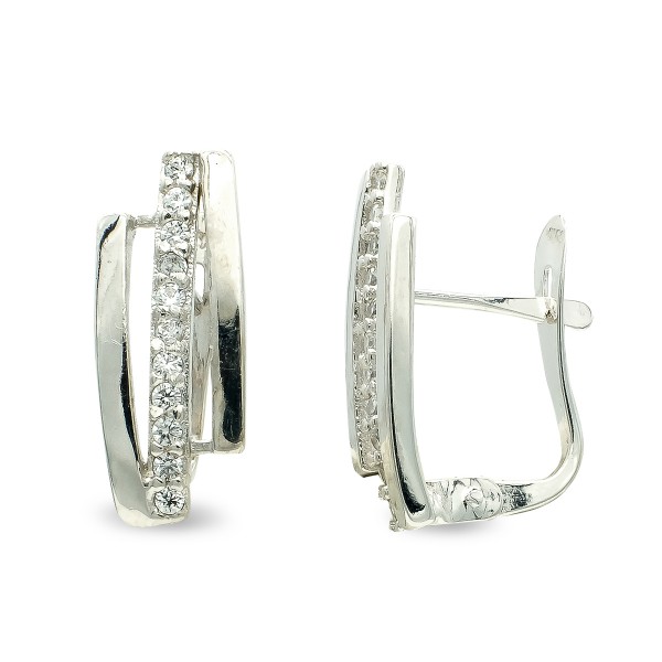 9K PENDIENTES CIRCONITAS ORO BLANCO...