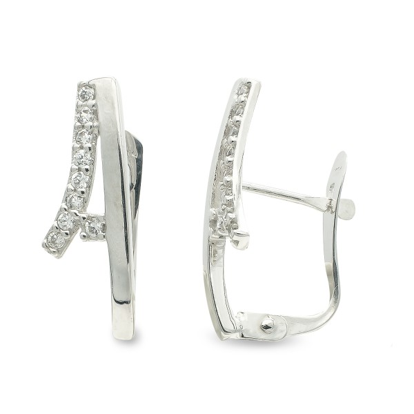 9K PENDIENTES CIRCONITAS ORO BLANCO...