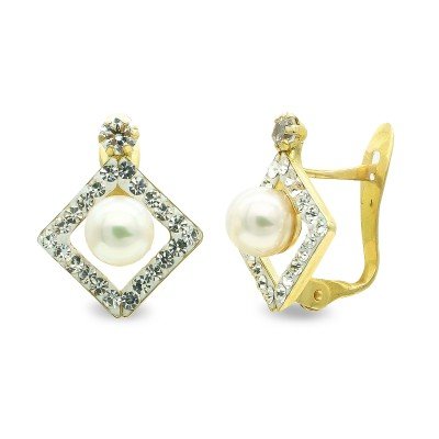 9K PENDIENTES PERLA 4.5MM Y...