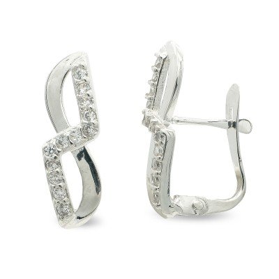 9K PENDIENTES ORO BLANCO...