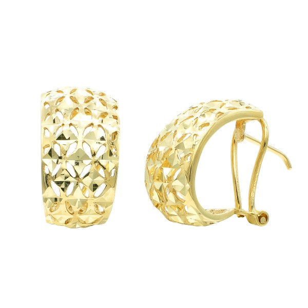 9K PENDIENTES CALADOS TALLADOS OMEGA...