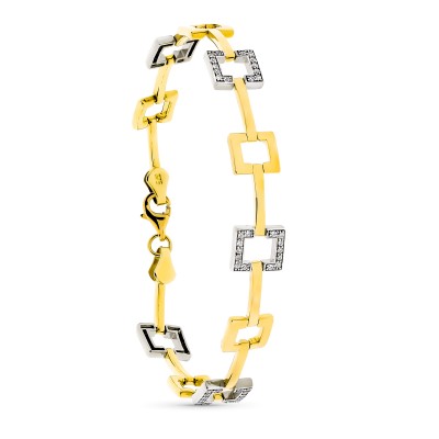 9K PULSERA ORO BICOLOR...