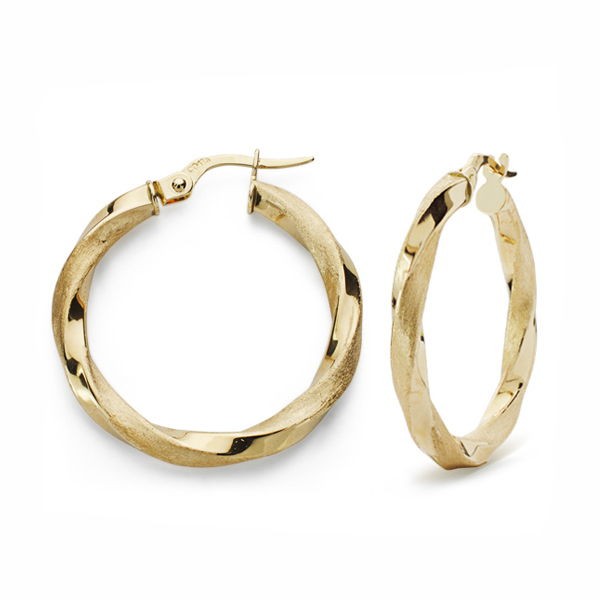 18K AROS ORO AMARILLO MATE Y BRILLO...