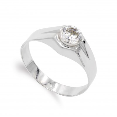 9K SOLITARIO ORO BLANCO HUECO