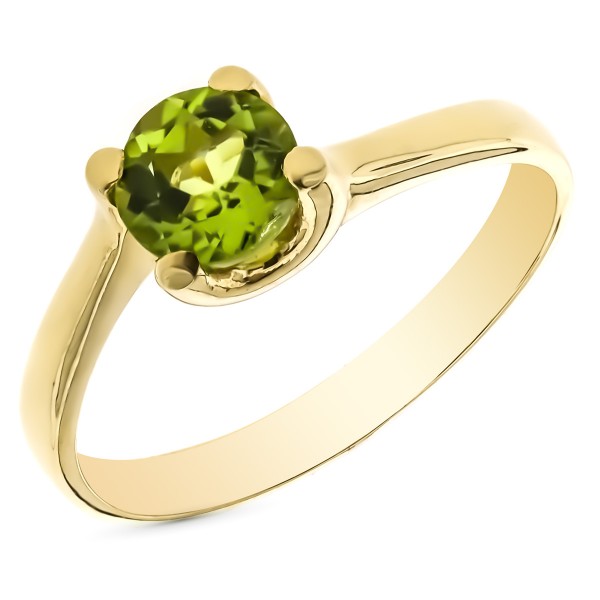 9K SORTIJA ORO AMARILLO OLIVINA...