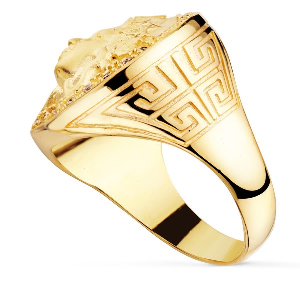 18K SELLO ORO AMARILLO MEDUSA CON...