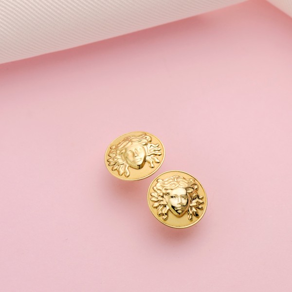 18K PENDIENTES ORO AMARILLO REDONDOS...