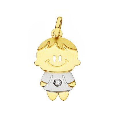 18K COLGANTE ORO BICOLOR...