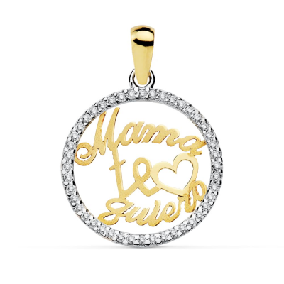 9K COLGANTE ORO BICOLOR...